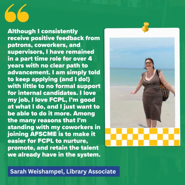 Sarah Weishampel, Circulation Clerk