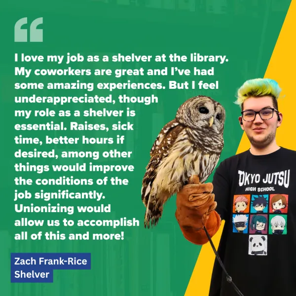 Zach Frank-Rice, Shelver
